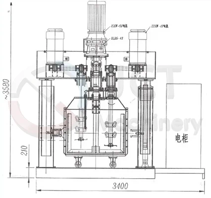 view the internal structure diagram of silicone sealant triple shaft mixer schematic disgram of silicone sealant triple shaft mixer